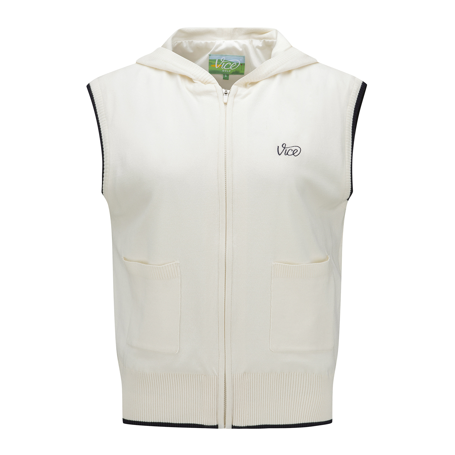 W HOODIE WINDPROOF KNIT VEST_OW - vicegolf